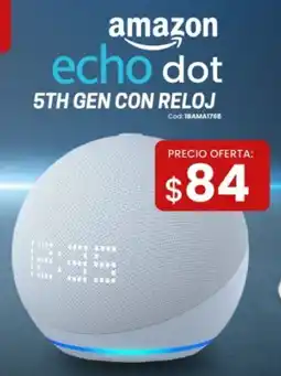 Novicompu Amazon echo dot 5th gen con reloj oferta