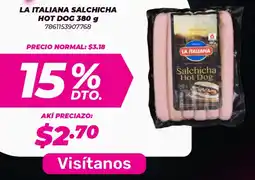 Akí La italiana salchicha hot dog oferta