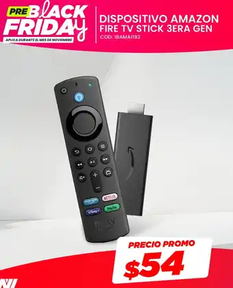 Dispositivo amazon fire tv stick 3era gen
