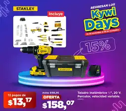 Kywi STANLEY Taladro inalámbrico ½" oferta