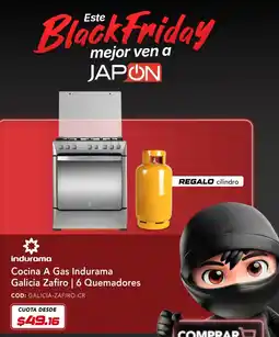 Almacenes Japón Indurama cocina a gas indurama galicia zafiro oferta