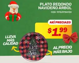 Akí Plato redondo navideño árbol oferta