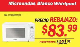 Whirlpool microondas blanco