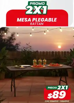 Novicompu Rattan mesa plegable oferta