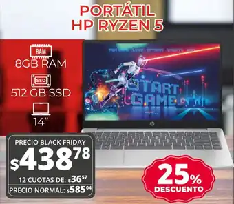 Hp portátil ryzen 5