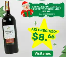 Akí Caballero de castilla vino tinto tempranillo oferta