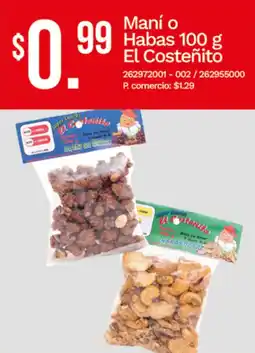 Tia El Costeñito maní o habas oferta