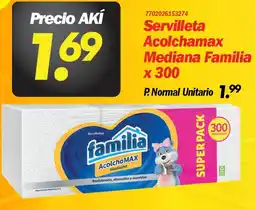 Akí Familia servilleta acolchamax mediana oferta