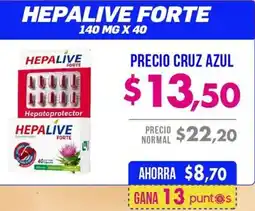 Farmacias Cruz Azul Hepalive forte oferta