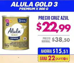 Farmacias Cruz Azul Alula gold 3 premium oferta