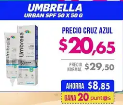 Farmacias Cruz Azul Umbrella urban spf 50 oferta