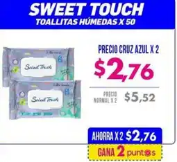 Farmacias Cruz Azul Sweet touch toallitas húmedas oferta