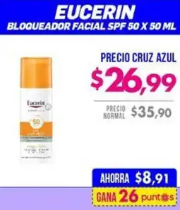Farmacias Cruz Azul Eucerin bloqueador facial spf 50 oferta