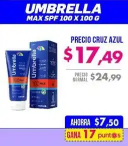 Farmacias Cruz Azul Umbrella max spf 100 oferta