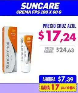 Farmacias Cruz Azul Suncare crema fps 100 oferta