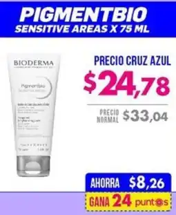 Farmacias Cruz Azul Pigmentbio sensitive areas oferta