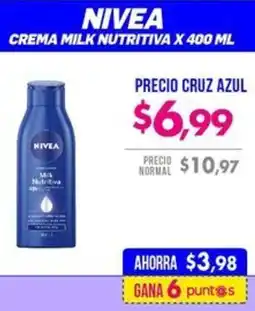 Farmacias Cruz Azul Nivea crema milk nutritiva oferta