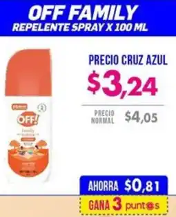 Farmacias Cruz Azul Off family repelente spray oferta