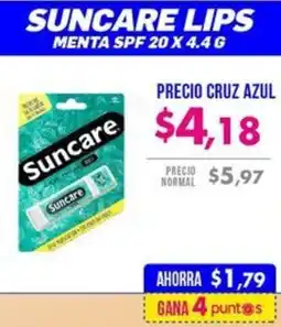 Farmacias Cruz Azul Suncare lips menta spf 20 oferta