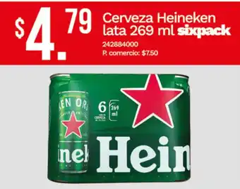 Cerveza Heineken lata 269 ml sixpack
