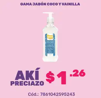 Gama jabón coco y vainilla