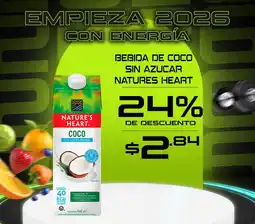 Coral Hipermercados Nature's Heart bebida de coco sin azucar oferta