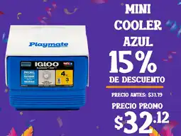 Coral Hipermercados Igloo Playmate mini cooler azul oferta