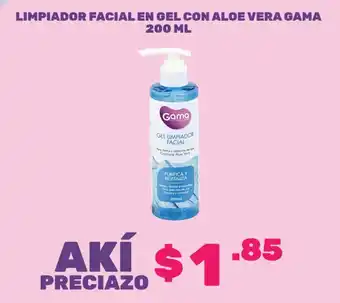 Gama limpiador facial en gel con aloe vera