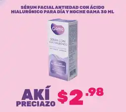 Akí Gama serum facial antiedad con acido hialuronico oferta