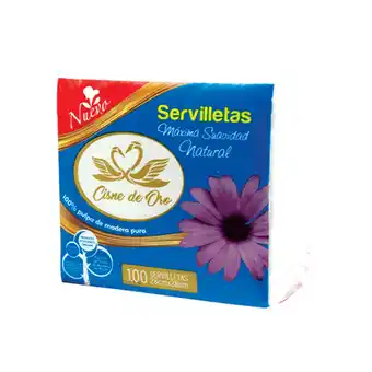 Akí CISNE DE ORO SERVILLETAS 100UNDS 28 CM X 28 CM x100 oferta