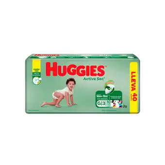HUGGIES ACTIVE SEC G XTRAFLEX X40 U x 40 u