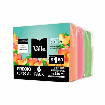 Tia Jugo nectar durazno Del Valle 250 ml 6 uni oferta