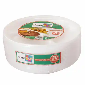 Tia Plato desechable con divisiones Homeclub 20 uni oferta