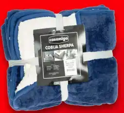 Akí Sherpa textura cobija azul oferta