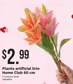 Tia Home club planta artificial lirio oferta