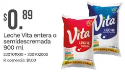 Tia Vita leche entera o semidescremada oferta