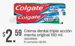 Tia Colgate crema dental triple acción menta original oferta