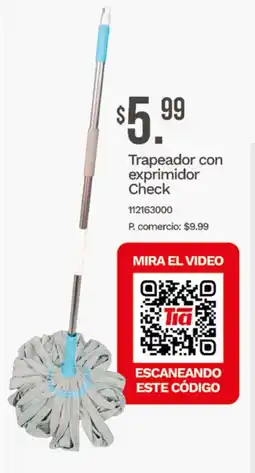 Tia Check trapeador con exprimidor oferta