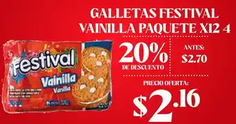 Festival vainilla galletas paquete