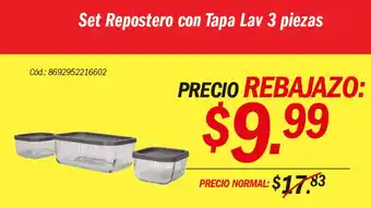 Set repostero con tapa lav