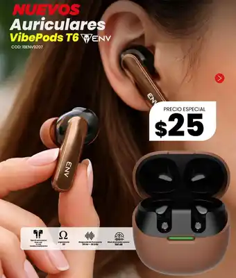 Env nuevos auriculares vibepods t6