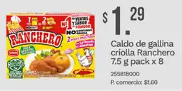 Tia Ranchero caldo de gallina criolla oferta