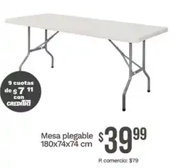 Tia Mesa plegable 180x74x74 cm oferta