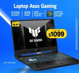 Novicompu Asus gaming laptop 15.6” oferta