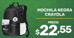 Coral Hipermercados Mochila negra crayola oferta