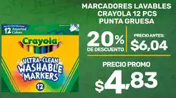 Coral Hipermercados Marcadores lavables crayola punta gruesa oferta
