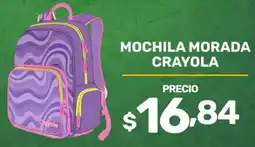 Coral Hipermercados Crayola mochila morada oferta