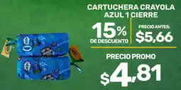 Coral Hipermercados Cartuchera crayola azul oferta
