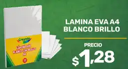 Coral Hipermercados Lamina eva A4 blanco brillo oferta
