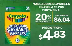 Coral Hipermercados Marcadores lavables crayola punta fina oferta